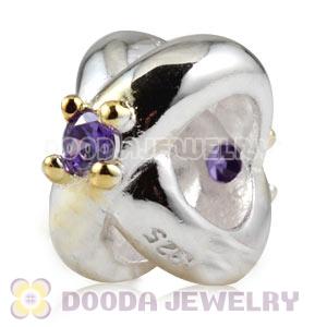 925 Solid Silver European Style Beads with Stone