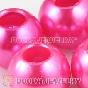 12mm Peach European Big Hole ABS Pearl Beads Wholesale 