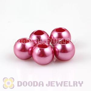 12mm Peach European Big Hole ABS Pearl Beads Wholesale 