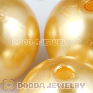 14mm Yellow Basketball Wives ABS Pearl Beads Wholesale 