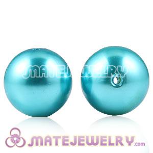 Wholesale 20mm Cyan Basketball Wives ABS Pearl Beads