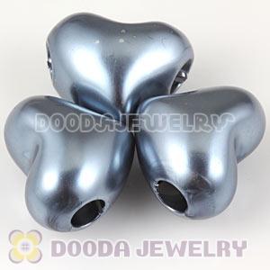 19X23mm Heart Basketball Wives ABS Pearl Beads Wholesale 