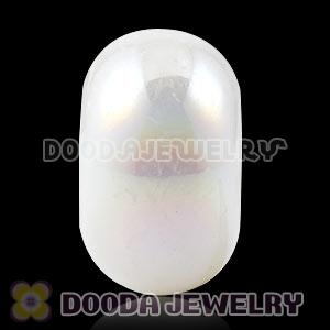 14mm White Basketball Wives Acrylic Beads For European Jewelry 