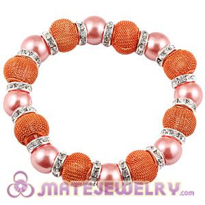 Wholesale Orange Beaded Basketball Wives Bracelets 