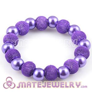 Wholesale Cheap Purple Beaded Basketball Wives Bracelets 
