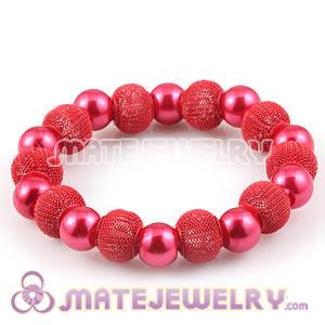 Wholesale Red Beaded Basketball Wives Bracelets 