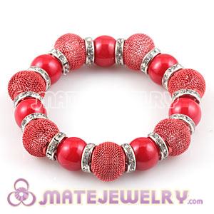 Wholesale Cheap Red Beaded Basketball Wives Bracelets 