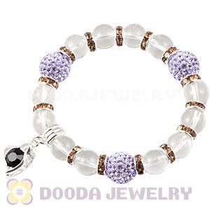 Clear Crystal Beaded Basketball Wives Bracelets With Czech Crystal Beads 