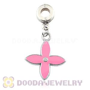 Platinum Plated Alloy Enamel Four-Leaf Clover European Charms Wholesale 