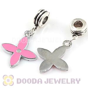 Platinum Plated Alloy Enamel Four-Leaf Clover European Charms Wholesale 
