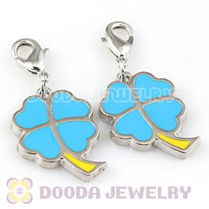 Platinum Plated Alloy European Four-Leaf Clover Jewelry Charms Wholesale 