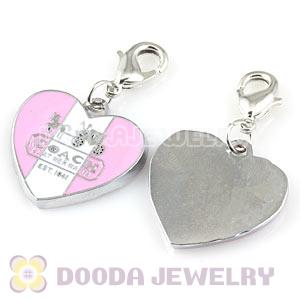 Platinum Plated Alloy European Heart Jewelry Charms Wholesale 