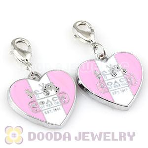 Platinum Plated Alloy European Heart Jewelry Charms Wholesale 