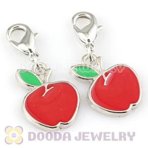 Platinum Plated Alloy European Jewelry Apple Charms Wholesale 