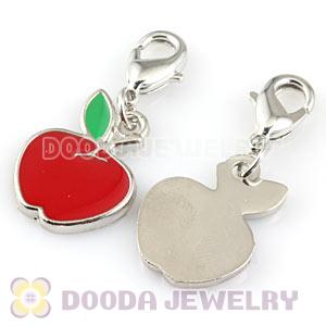 Platinum Plated Alloy European Jewelry Apple Charms Wholesale 