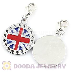 Platinum Plated Alloy European Jewelry British Flag Charms Wholesale 