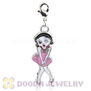 Platinum Plated Alloy European Jewelry Little Girl Charms Wholesale 