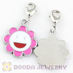 Platinum Plated Alloy European Jewelry Sunflower Charms Wholesale 