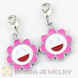 Platinum Plated Alloy European Jewelry Sunflower Charms Wholesale 