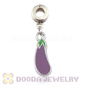 Platinum Plated Alloy Enamel European Eggplant Charms Wholesale 