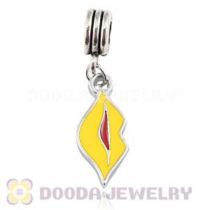 Platinum Plated Alloy Enamel European Lips Charms Wholesale 