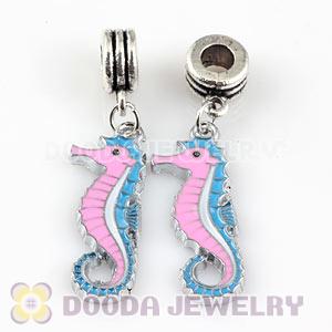 Platinum Plated Alloy Enamel European Seahorse Charms Wholesale 