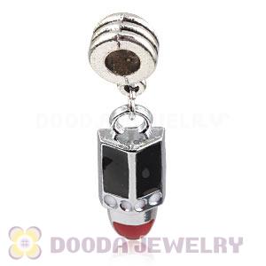 Platinum Plated Alloy Enamel European Lipstick Charms Wholesale 