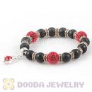 Buddhist Agate Beaded Basketball Wives Bracelets With Czech Crystal Beads