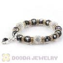 Snowflake Glass Beaded Basketball Wives Bracelets With Czech Crystal Beads