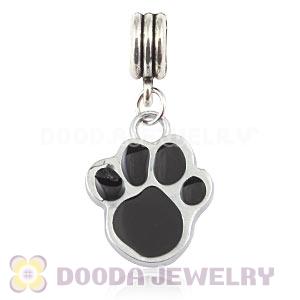 Platinum Plated Alloy Enamel European Dog Paw Charms Wholesale 