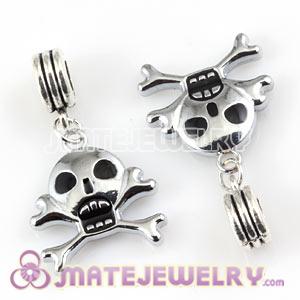 Wholesale Platinum Plated Alloy European Skull Charms 