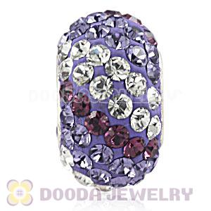 European silver beads with 90 crystal rhinestones Austrian crystal European beads