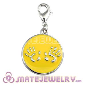 Platinum Plated Alloy European Enamel Jewelry Charms Wholesale 