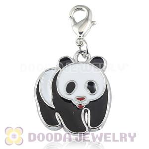 Platinum Plated Alloy Enamel European Jewelry Panda Charms Wholesale 