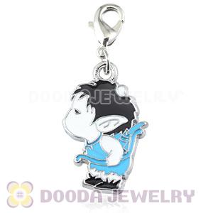 Platinum Plated Alloy Enamel European Jewelry Cupid Charms Wholesale 