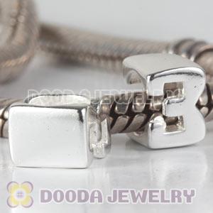 925 Sterling Silver Number 3 Charms Beads Wholesale