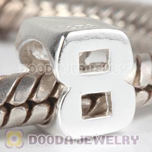 925 Sterling Silver Number 8 Charms Beads Wholesale