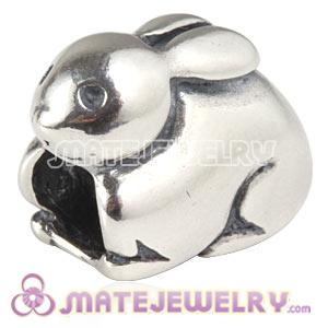 Sterling Silver European Rabbit Charms Beads For Easter Day