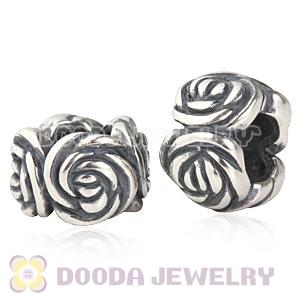 Antique 925 Sterling Silver European Flower Charms Beads Wholesale