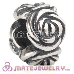 Antique Sterling Silver European Flower Charms Beads Wholesale