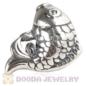 925 Sterling Silver European Fish Charms Beads Wholesale