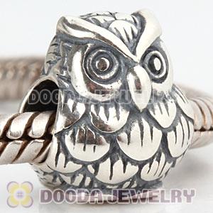 Antique 925 Sterling Silver European Owl Charms Beads Wholesale