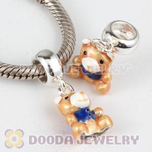 925 Sterling Silver Teddy Bear Dangle Charms Wholesale