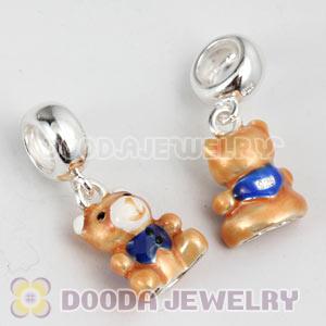 925 Sterling Silver Teddy Bear Dangle Charms Wholesale