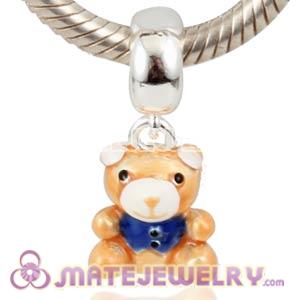 925 Sterling Silver Teddy Bear Dangle Charms Wholesale