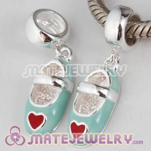 925 Sterling Silver Enamel Dangle Shoe Charms Wholesale