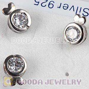 Sterling Silver Fashion CZ Stud Earrings
