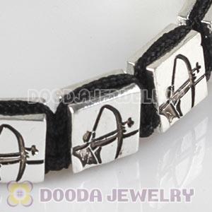Handmade London 2012 Olympics Archery Square Alloy Bracelets With Hematite