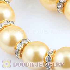 80mm Basketball Wives Hoop Earrings With ABS Pearl Beads 