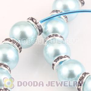 80mm Basketball Wives Hoop Earrings With ABS Pearl Beads 